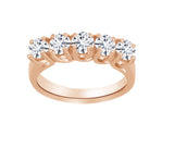 Five Stone Engagement Solitaire Band 14K Rose Gold (I-J,I1-I2) - Rose Gold