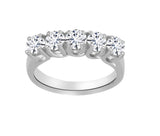 Five Stone Engagement Solitaire Band 14K Yellow & White Gold (G-H,I2) - White Gold