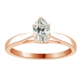 Glitz Design Marquise Cut Solitaire Diamond Cathedral Setting Ring 14k Rose Gold (I-J,I1) - Rose Gold