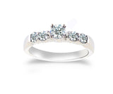 Five Stone Engagement Solitaire Ring 14K Yellow & White Gold (I-J,I1-I2) - White Gold