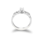Five Stone Engagement Solitaire Ring 14K Yellow & White Gold (G-H,vs1) - White Gold