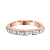 Round Brilliant Diamond Wedding Band Ring in 14K Rose Gold (G-H,I1) - Rose Gold