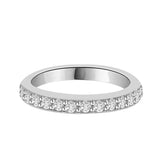 Round Brilliant Diamond Wedding Band Ring in 14K White or Yellow Gold (G-H,SI) - White Gold