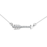 0.11 ct Arrow Diamond Pendant in 14K White & Yellow Gold (G-H,SI) - White Gold