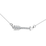 0.11 ct Arrow Diamond Pendant in 14K White & Yellow Gold (I-J,I2) - White Gold