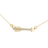 0.11 ct Arrow Diamond Pendant in 14K White & Yellow Gold (G-H,VS) - Yellow Gold