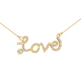 Glitz Design 0.32 ct Love Diamond Necklace in 14K Gold (G-H,VS) - Yellow Gold