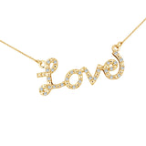 Glitz Design 0.32 ct Love Diamond Necklace in 14K Gold (G-H,SI) - Yellow Gold
