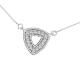 0.29 ct Diamond Triangle or Trillion Pendant in 14K White & Yellow Gold (G-H,SI) - White Gold