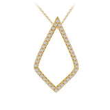 0.72 ct Kite Drop Shape Diamond Pendant in 14K White & Yellow Gold (G-H,SI) - Yellow Gold