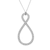 1.15 ct Twisted Loop Diamond Pendant in 14K White & Yellow Gold (G-H,VS) - White Gold