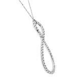 1.15 ct Twisted Loop Diamond Pendant in 14K White & Yellow Gold (G-H,SI) - White Gold