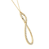 1.15 ct Twisted Loop Diamond Pendant in 14K White & Yellow Gold (I-J,I2) - Yellow Gold