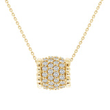 0.71 ct Diamond Rolling Barrel Pendant in 14K White & Yellow Gold (G-H,SI) - Yellow Gold