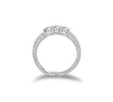 Gitz Design 1/2 ct tw Diamond Vintage Past Present Future Millgrain Setting Ring 14k Gold (G-H,SI1-SI2) - White Gold